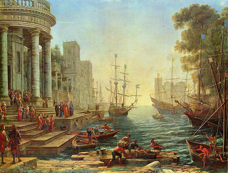 Seaport with the Embarkation of Saint Ursula